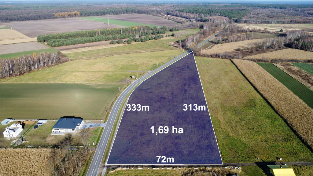 Działka inwestycyjna | 1,69ha | Wiązownica