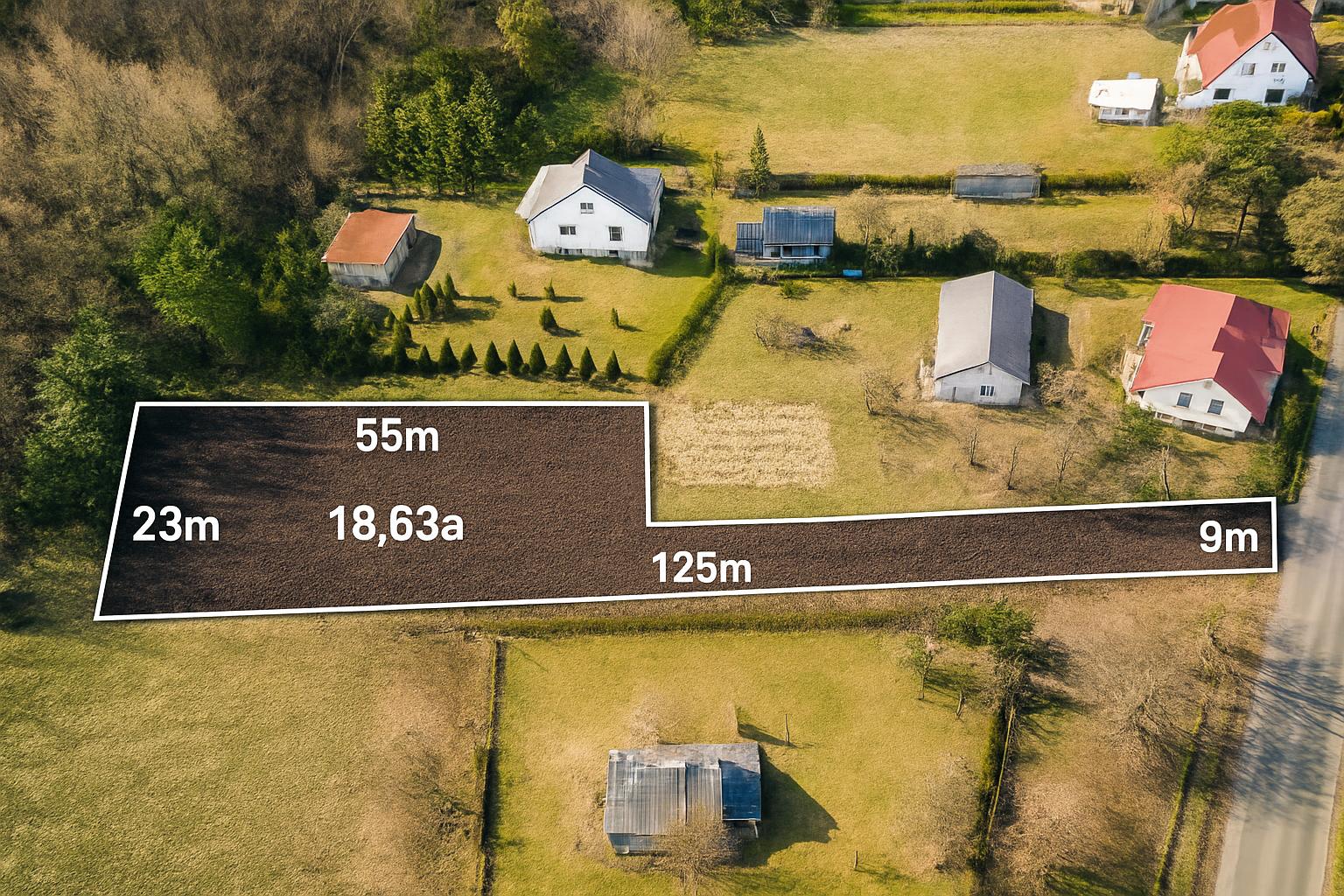 Działka Budowlana | WZ | 18,63 ar | Błażowa Górna