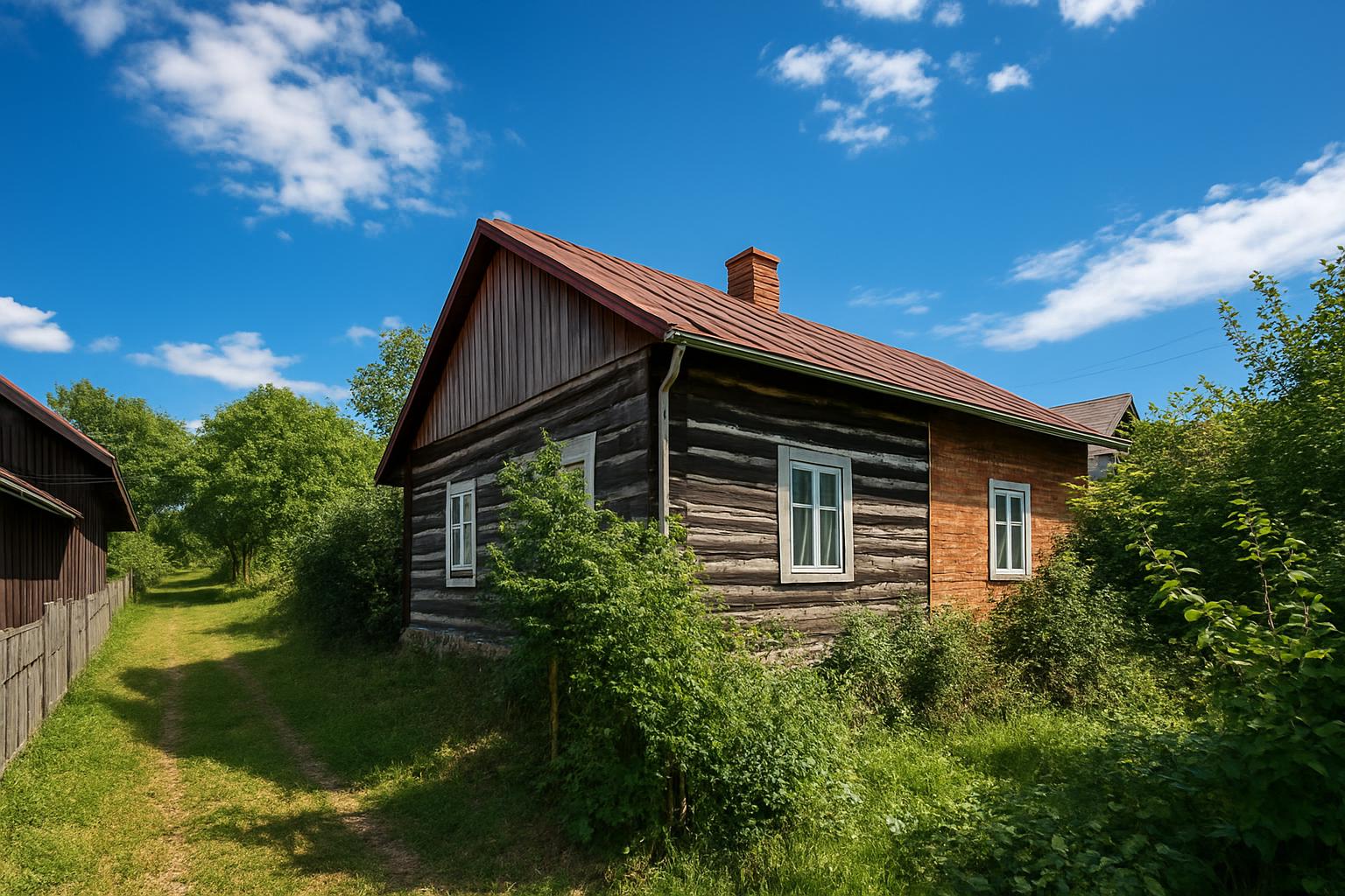 Klimatyczny dom drewniano-ceglany | Zalesie | 10ar